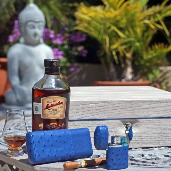 Triple Jet Table Lighter - All options in wood and leather