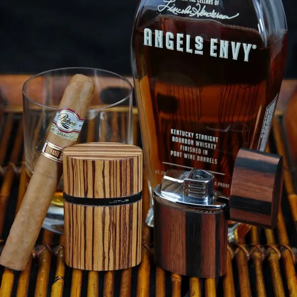 Triple Jet Table Lighter - All options in wood and leather
