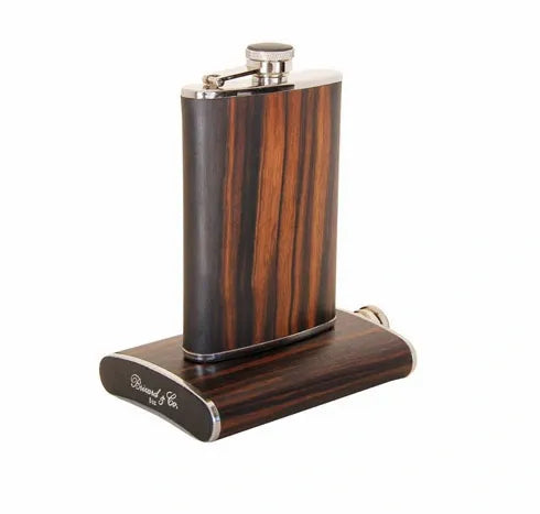 Croco Pattern Black Bottle Small - Alle options in leather and wood