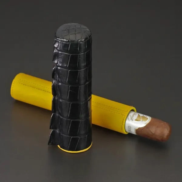 The Single Cigar Tube - All options in wood and leather