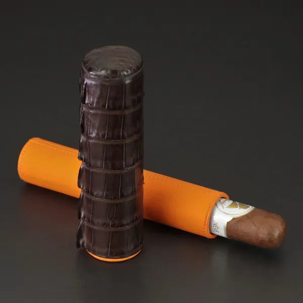The Single Cigar Tube - All options in wood and leather