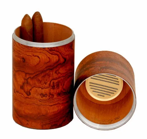 The Cylinder Desk Humidor - All options in wood and leather