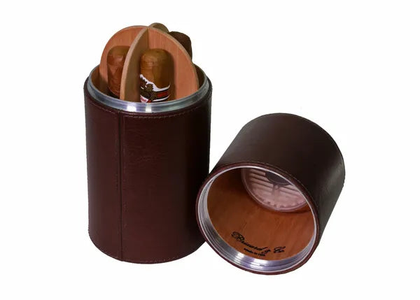 The Cylinder Desk Humidor - All options in wood and leather