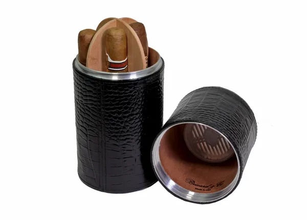 The Cylinder Desk Humidor - All options in wood and leather