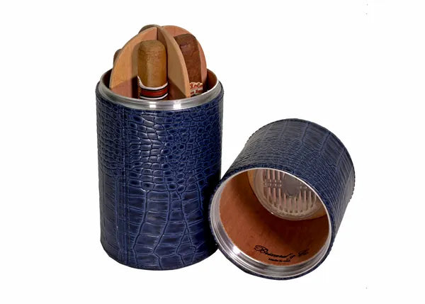 The Cylinder Desk Humidor - All options in wood and leather