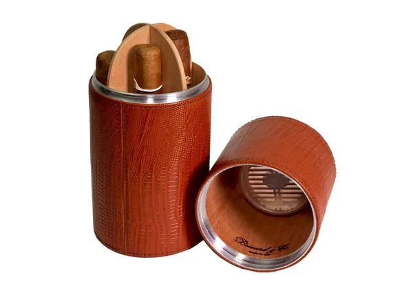 The Cylinder Desk Humidor - All options in wood and leather