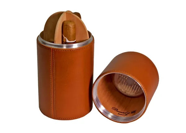 The Cylinder Desk Humidor - All options in wood and leather