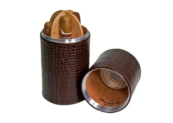 The Cylinder Desk Humidor - All options in wood and leather