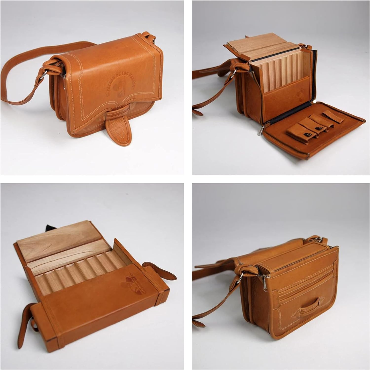 Handmade Travel Cigarriel Camel Brown