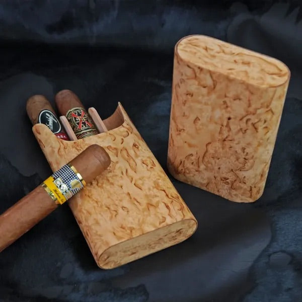 3 cigars Show Band Case - All wood options