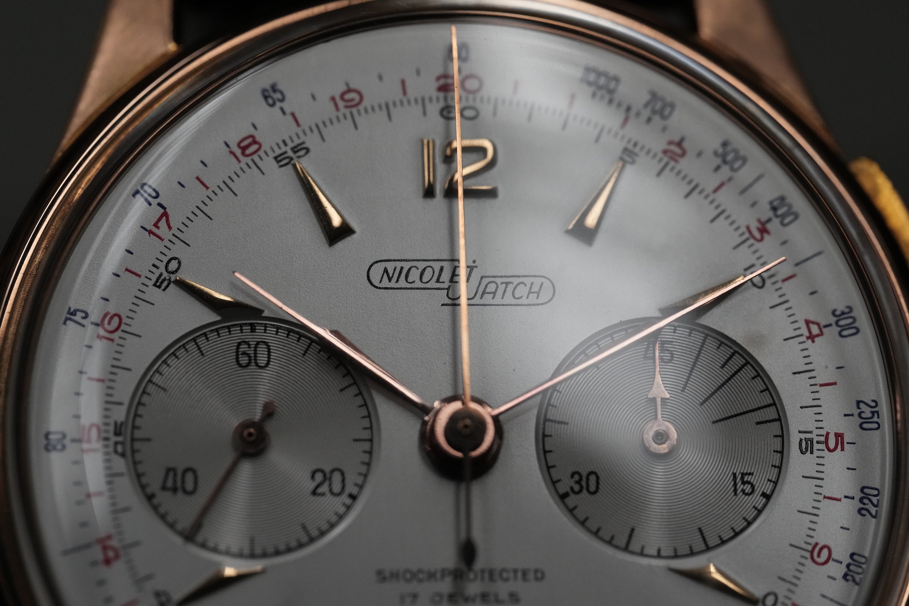 18k Charles Nicolet chronograph ± 1950