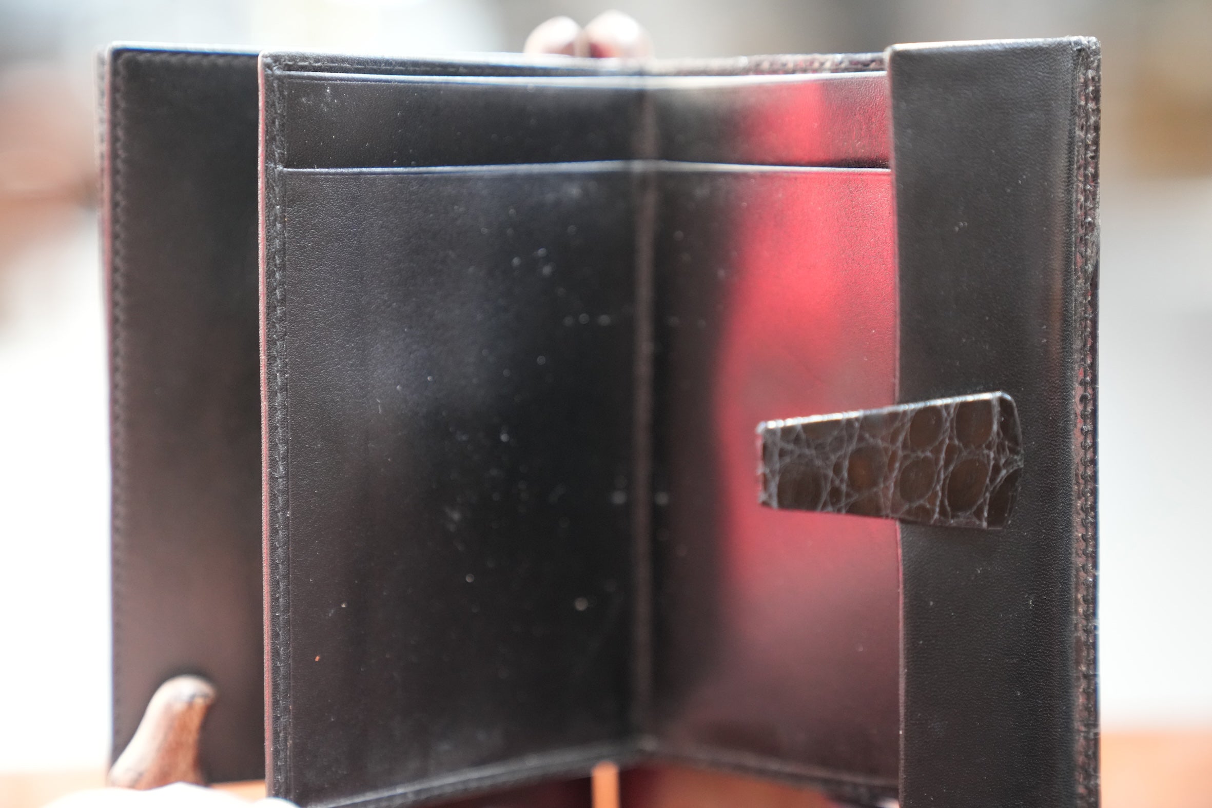 Black crocodile wallet