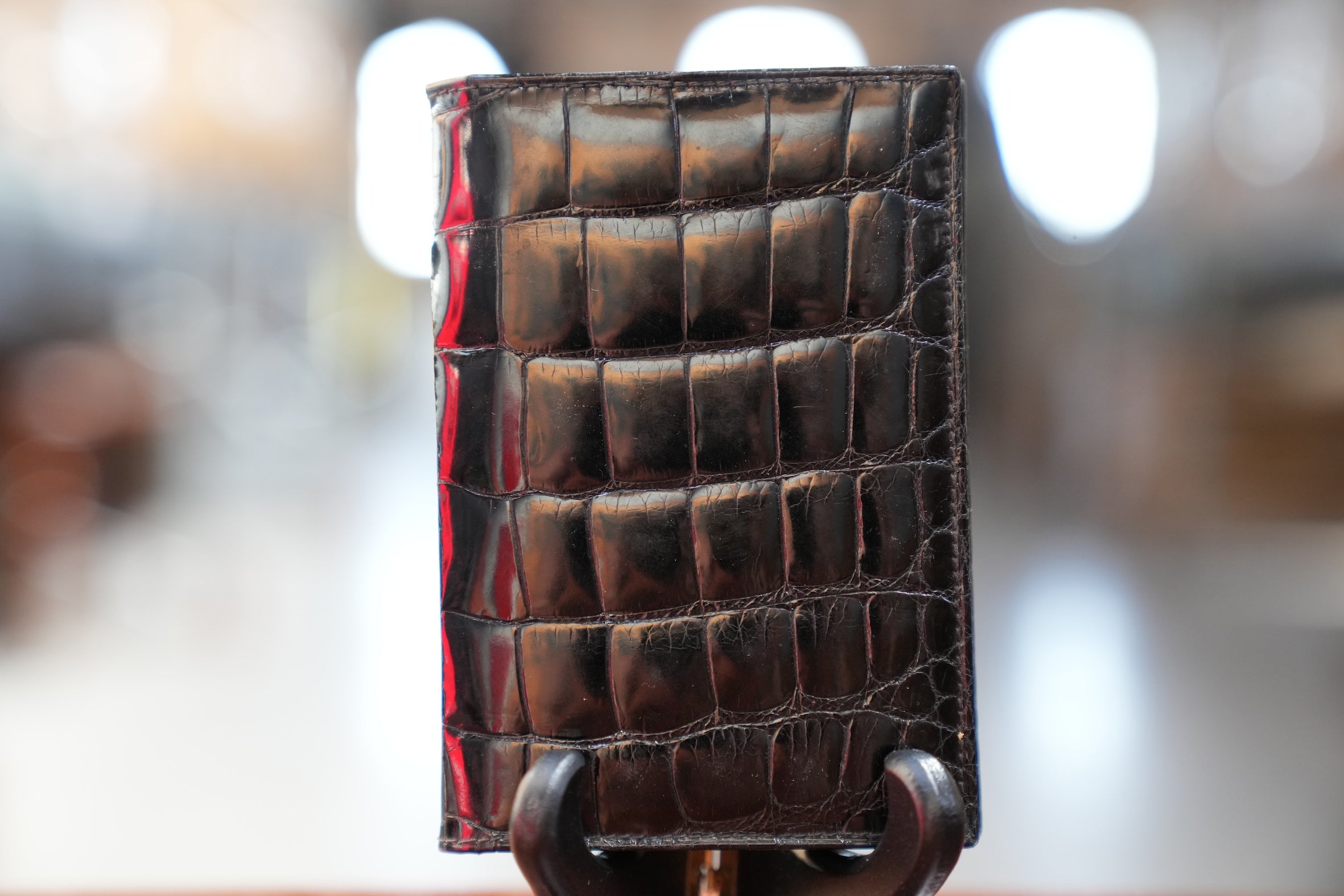Black crocodile wallet