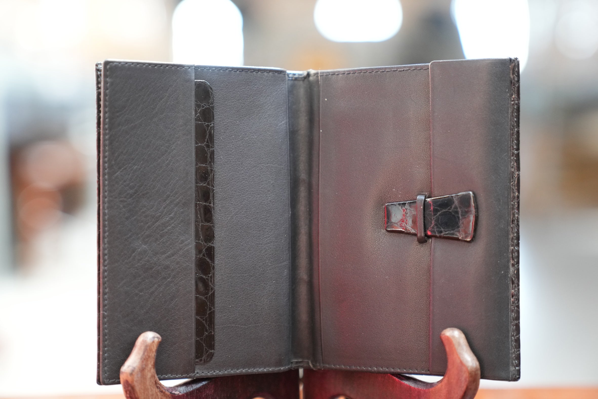 Black crocodile wallet