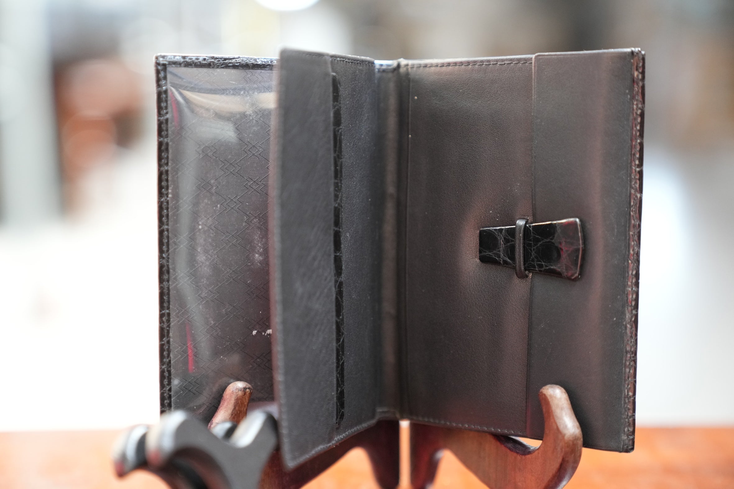 Black crocodile wallet