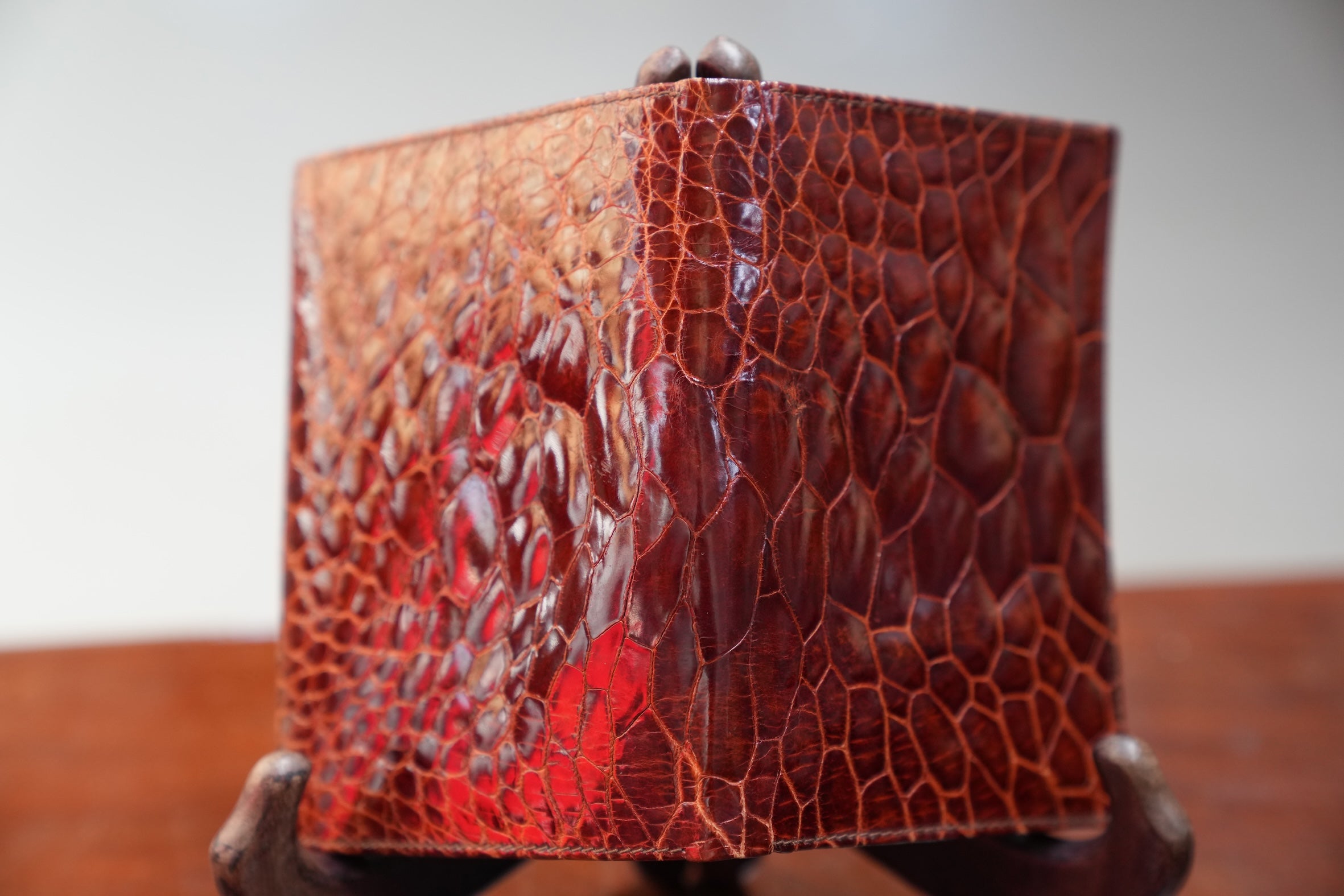 Brown turtle leather wallet