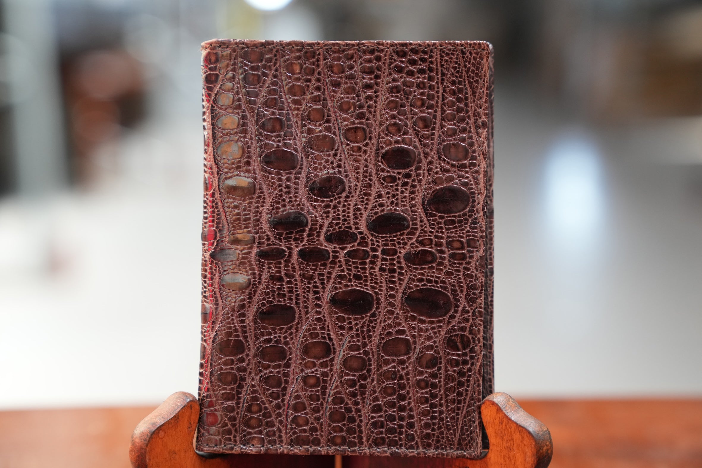 Brown crocodile wallet