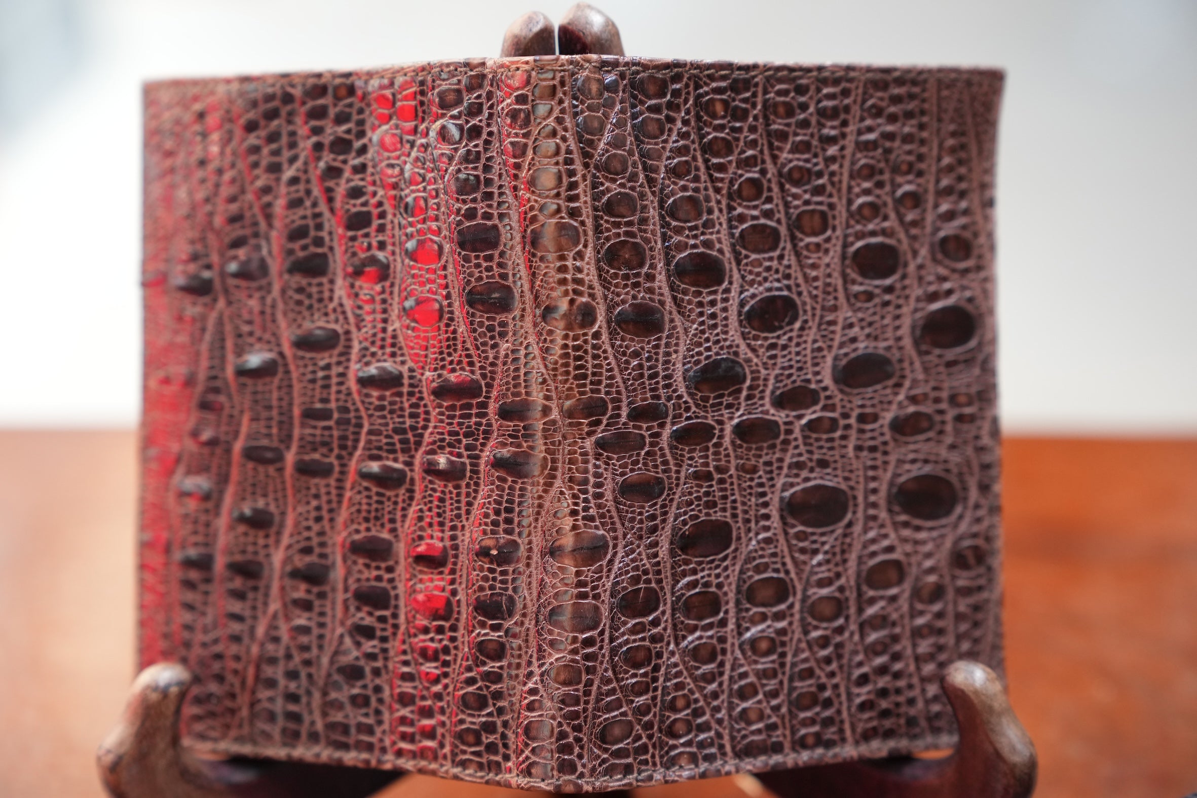 Brown crocodile wallet