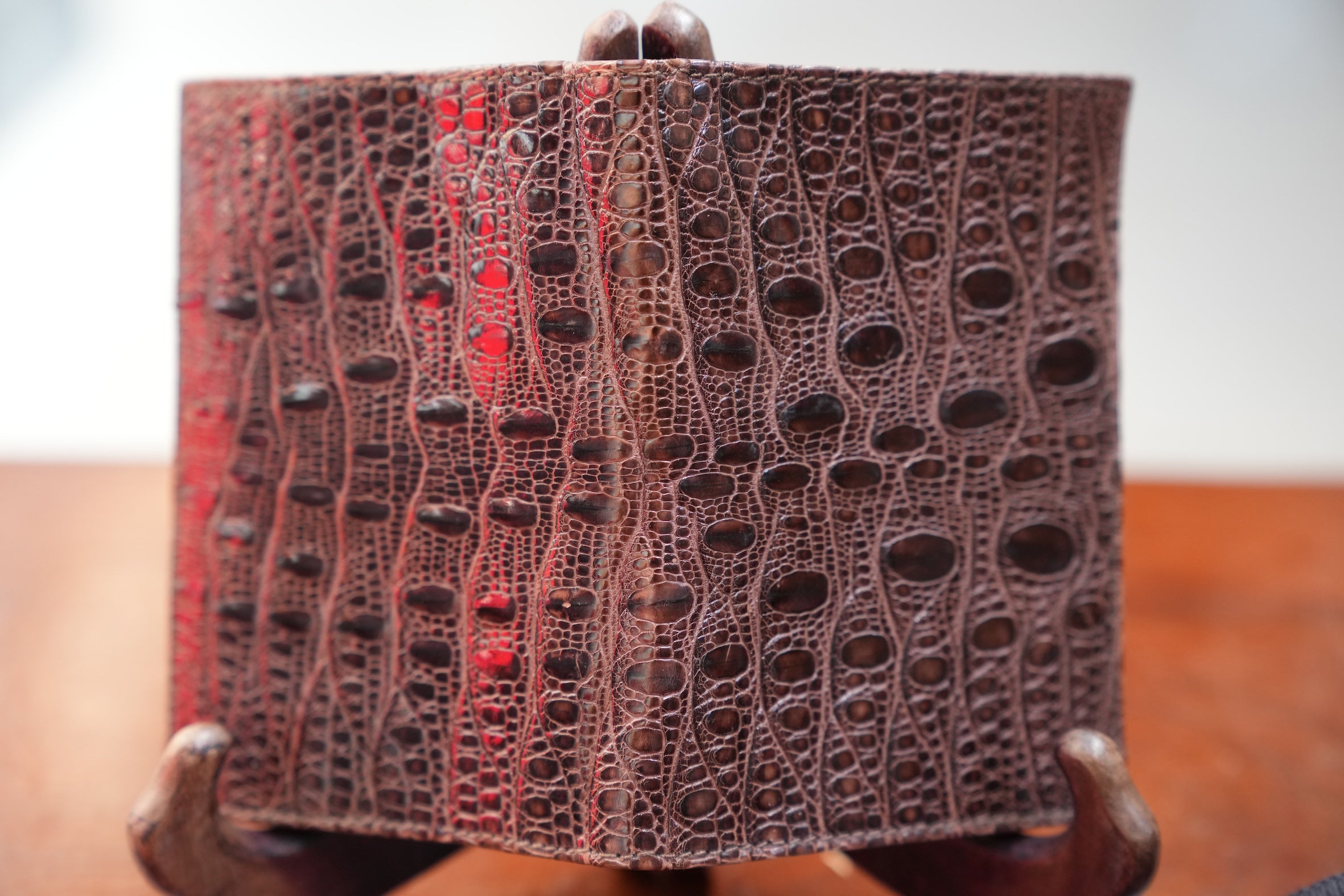 Brown crocodile wallet