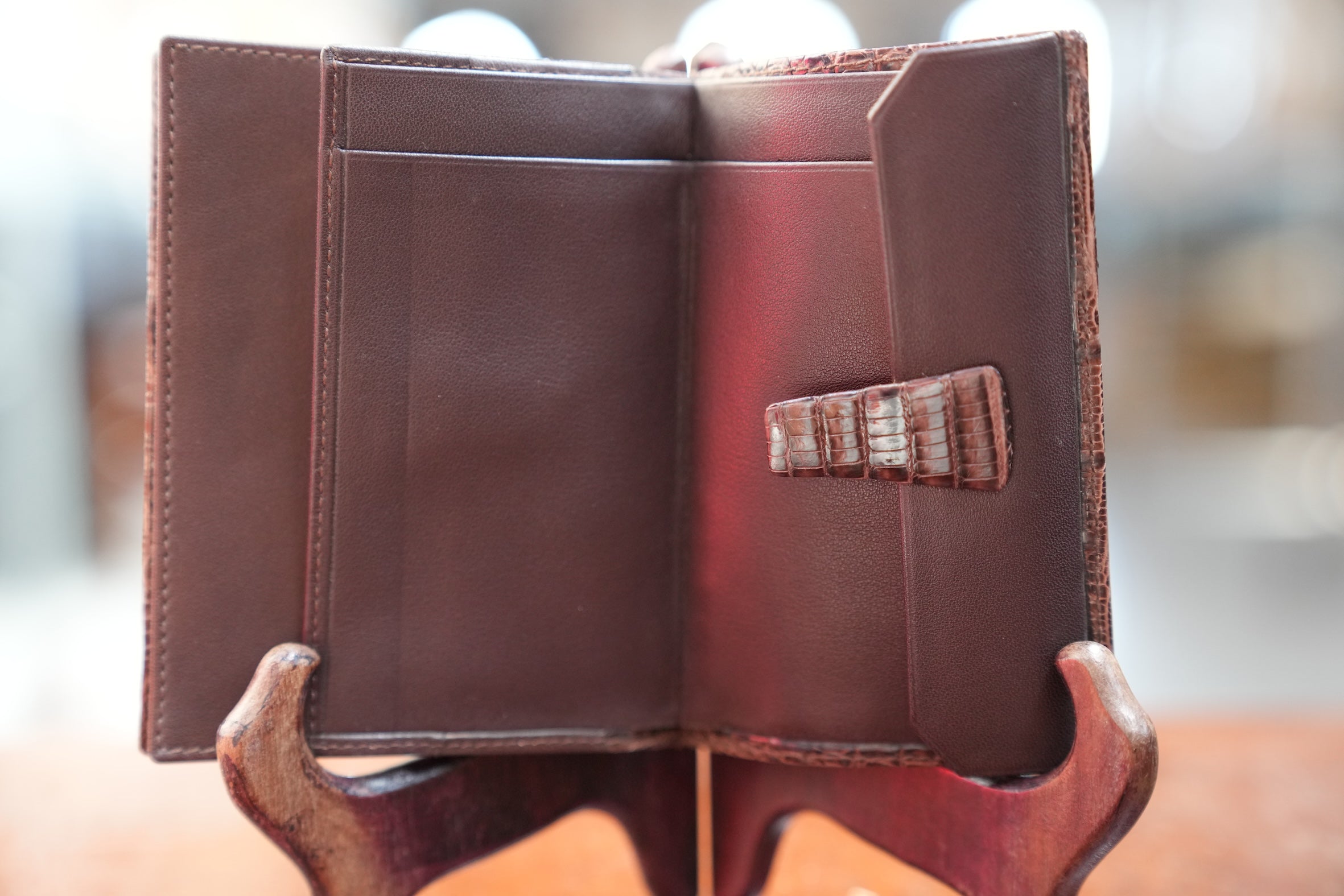 Brown crocodile wallet
