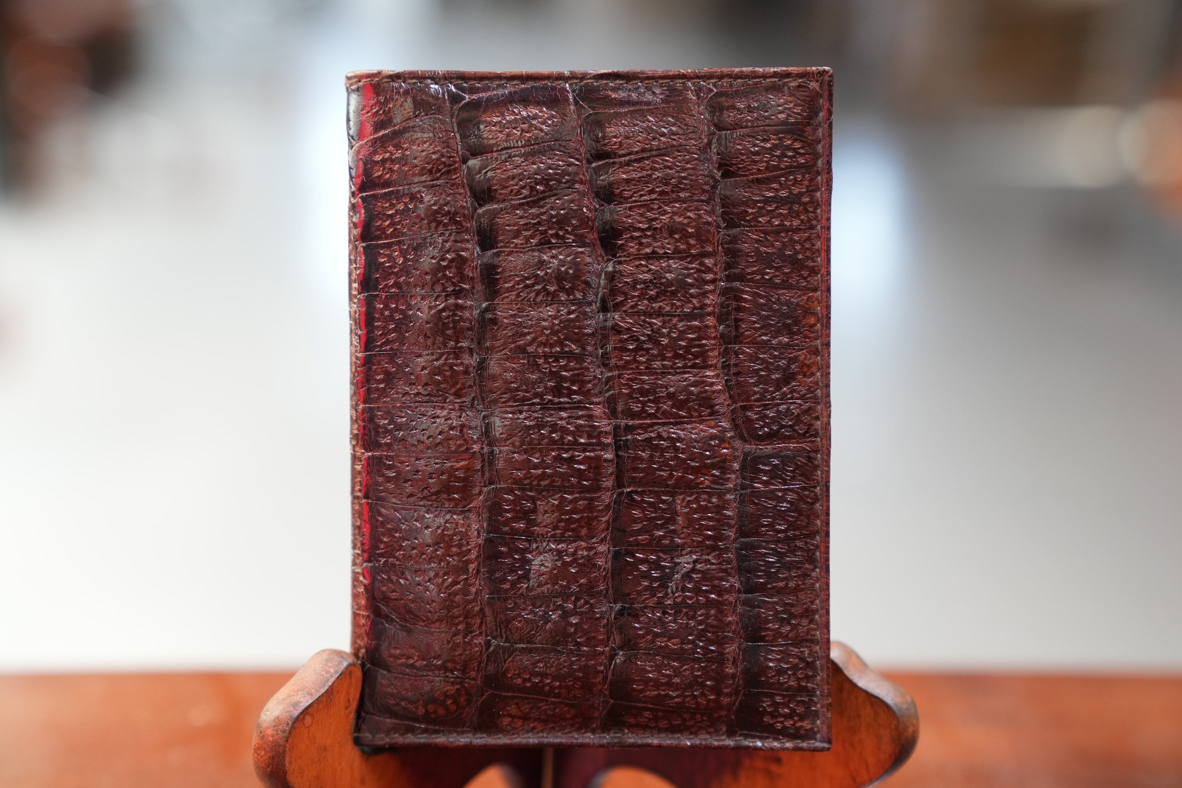 Brown crocodile wallet