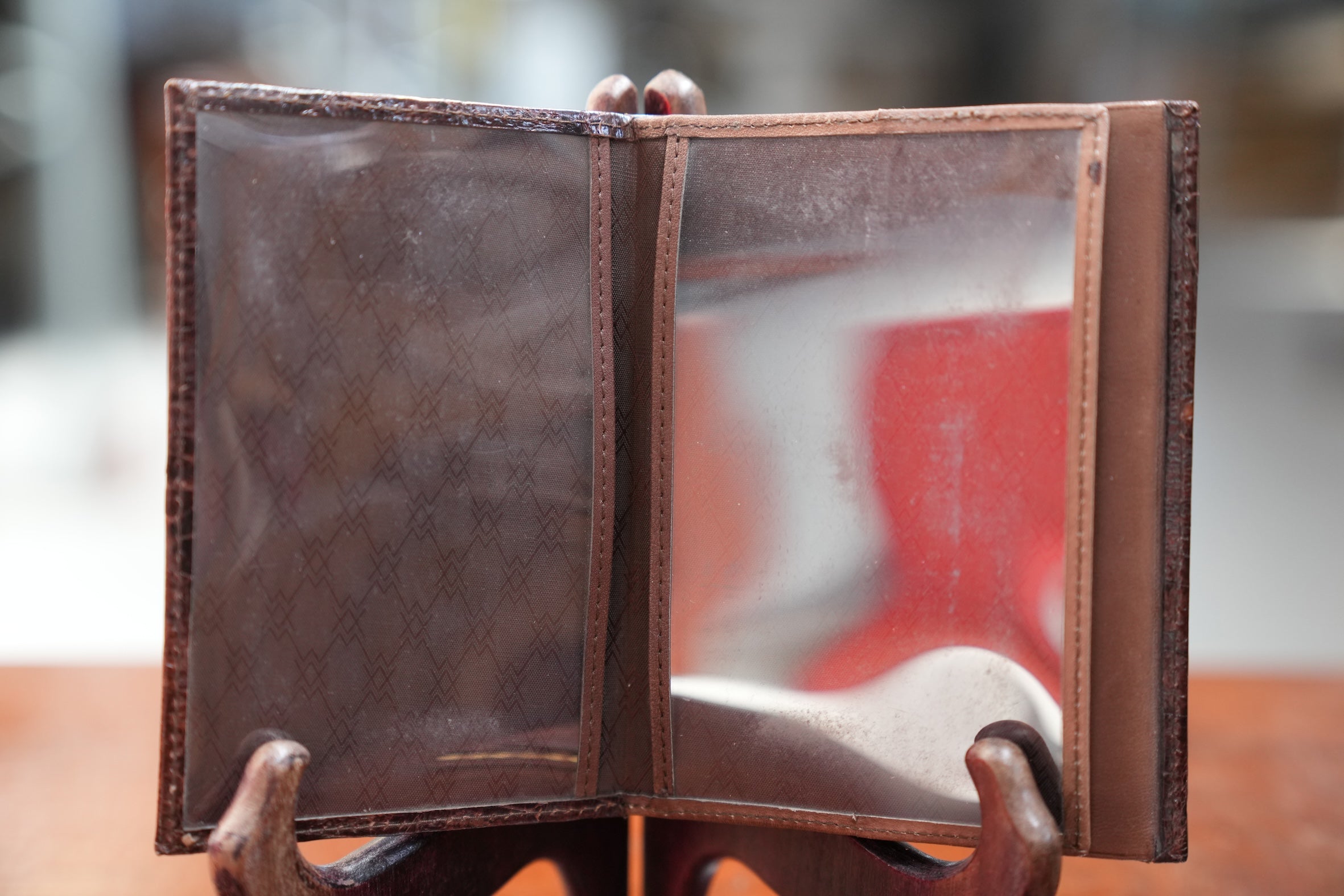 Brown crocodile wallet