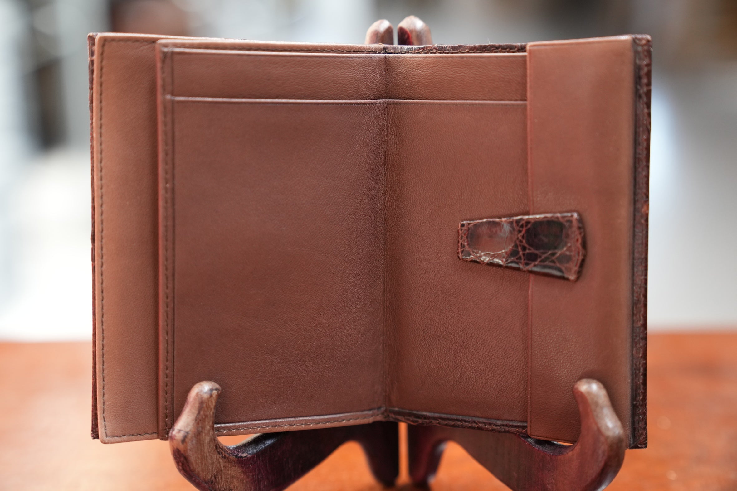 Brown crocodile wallet