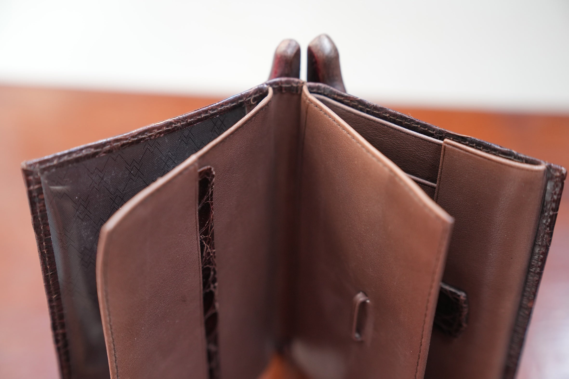Brown crocodile wallet
