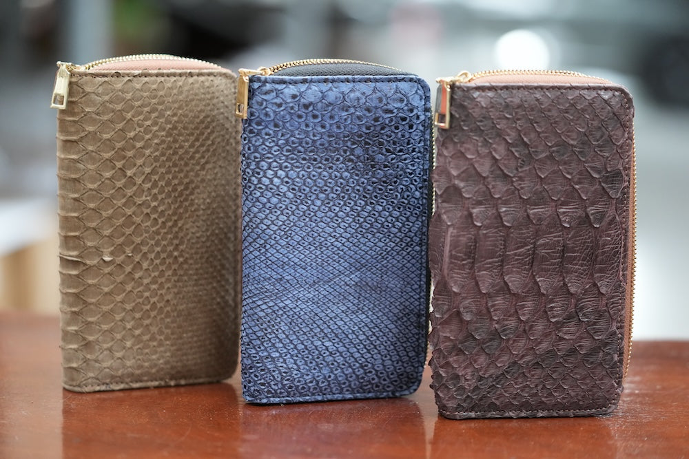 Exotic leathers wallet plus iPhone