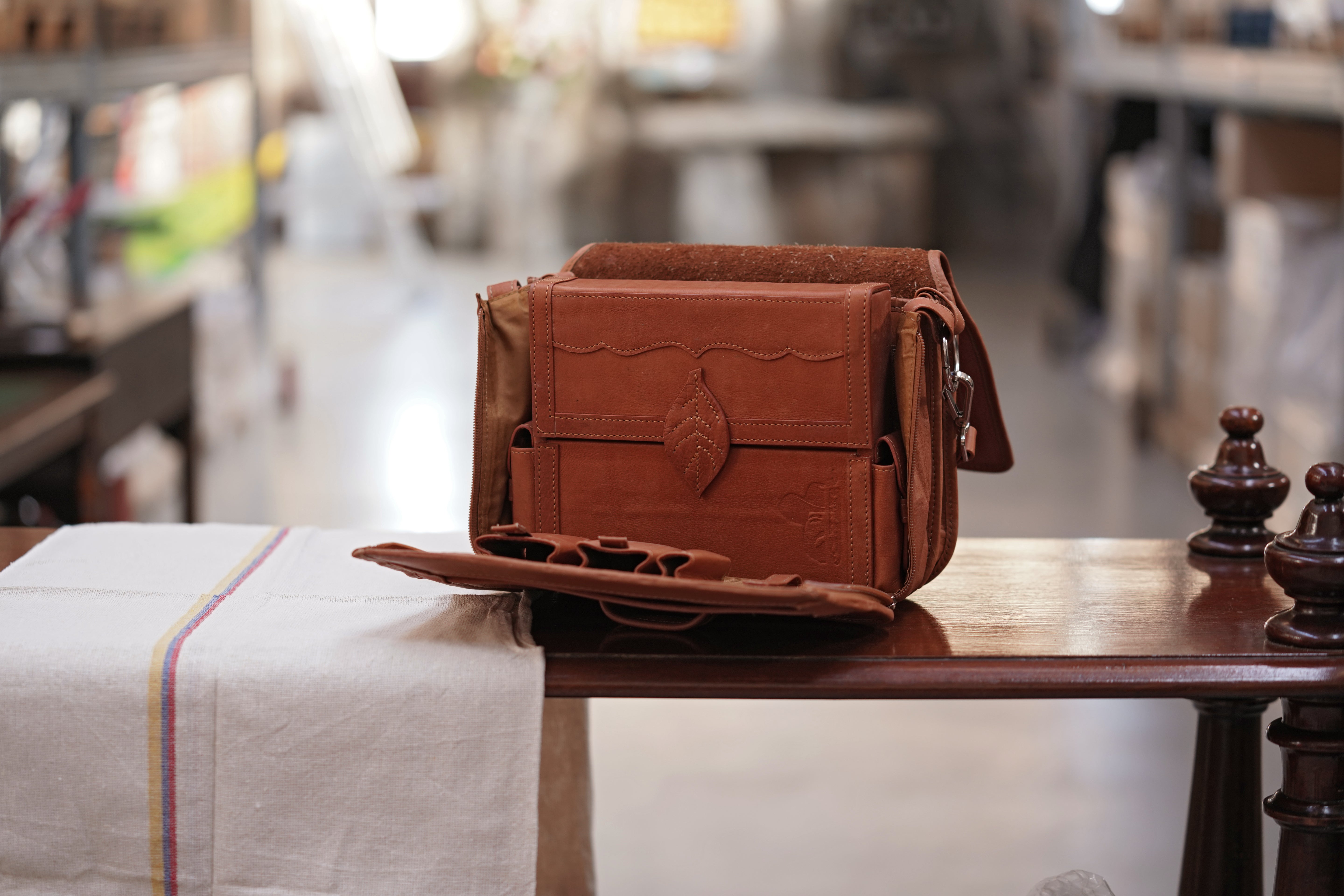 Handmade Travel Cigarriel Camel Brown