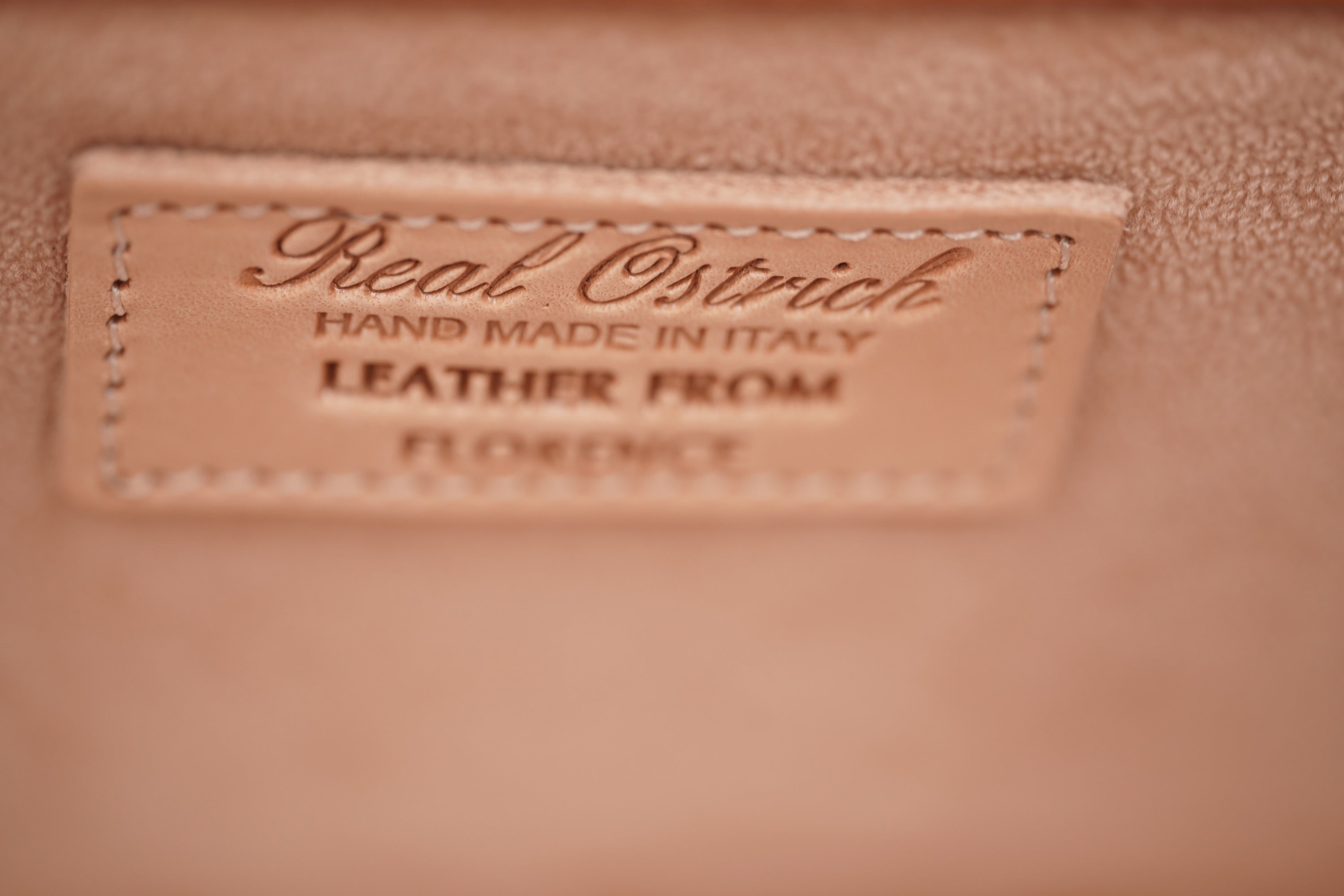 camel A4+ BUSINESS CASE IN OSTRICH LEATHER