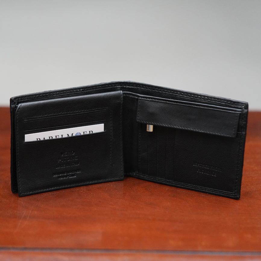Python leather wallet in natural colours