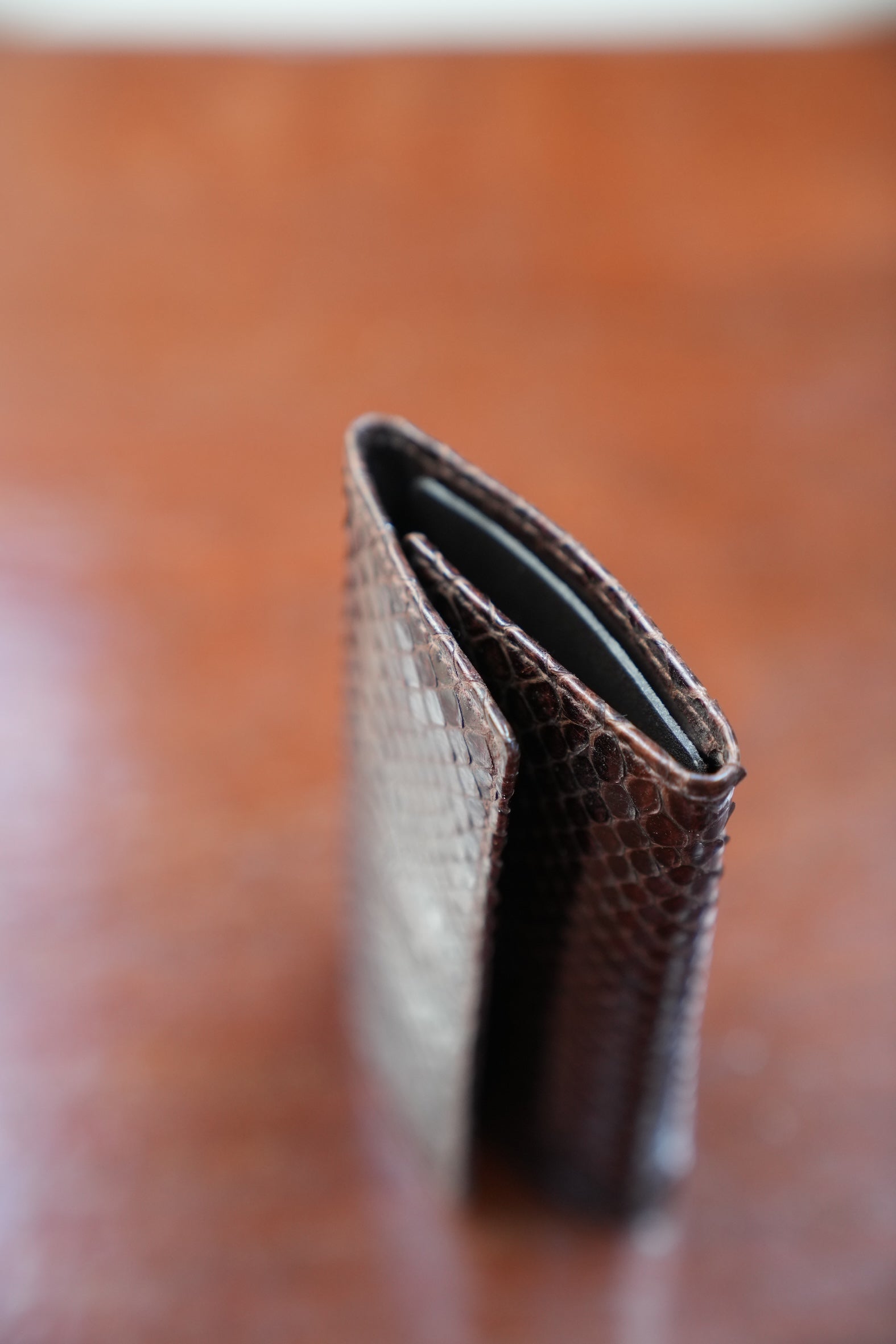 Brown python key wallet