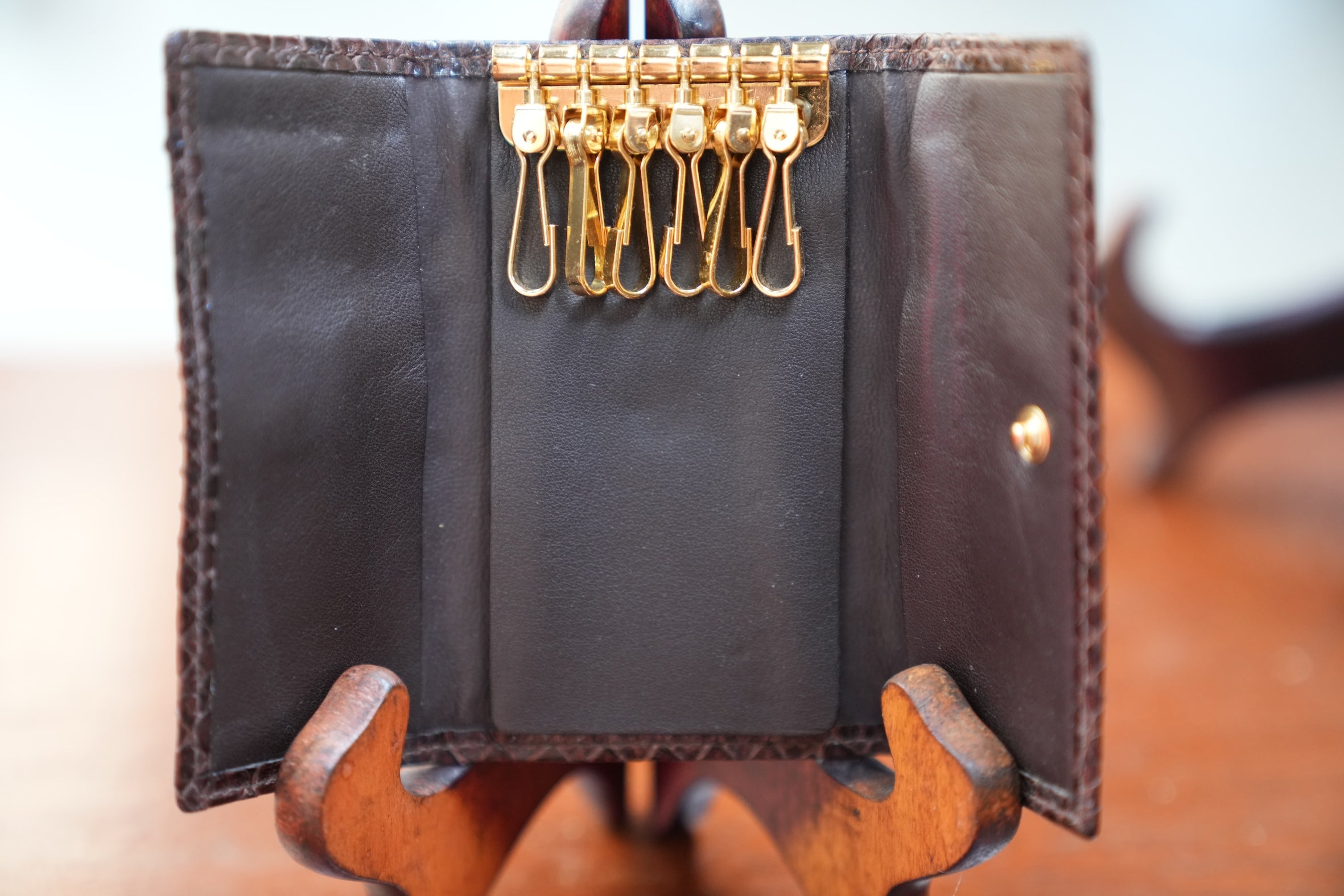 Brown python key wallet