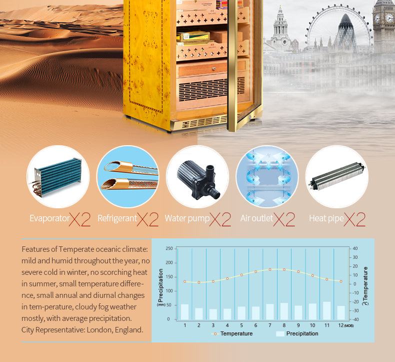 Mid-size humidor MON2800A