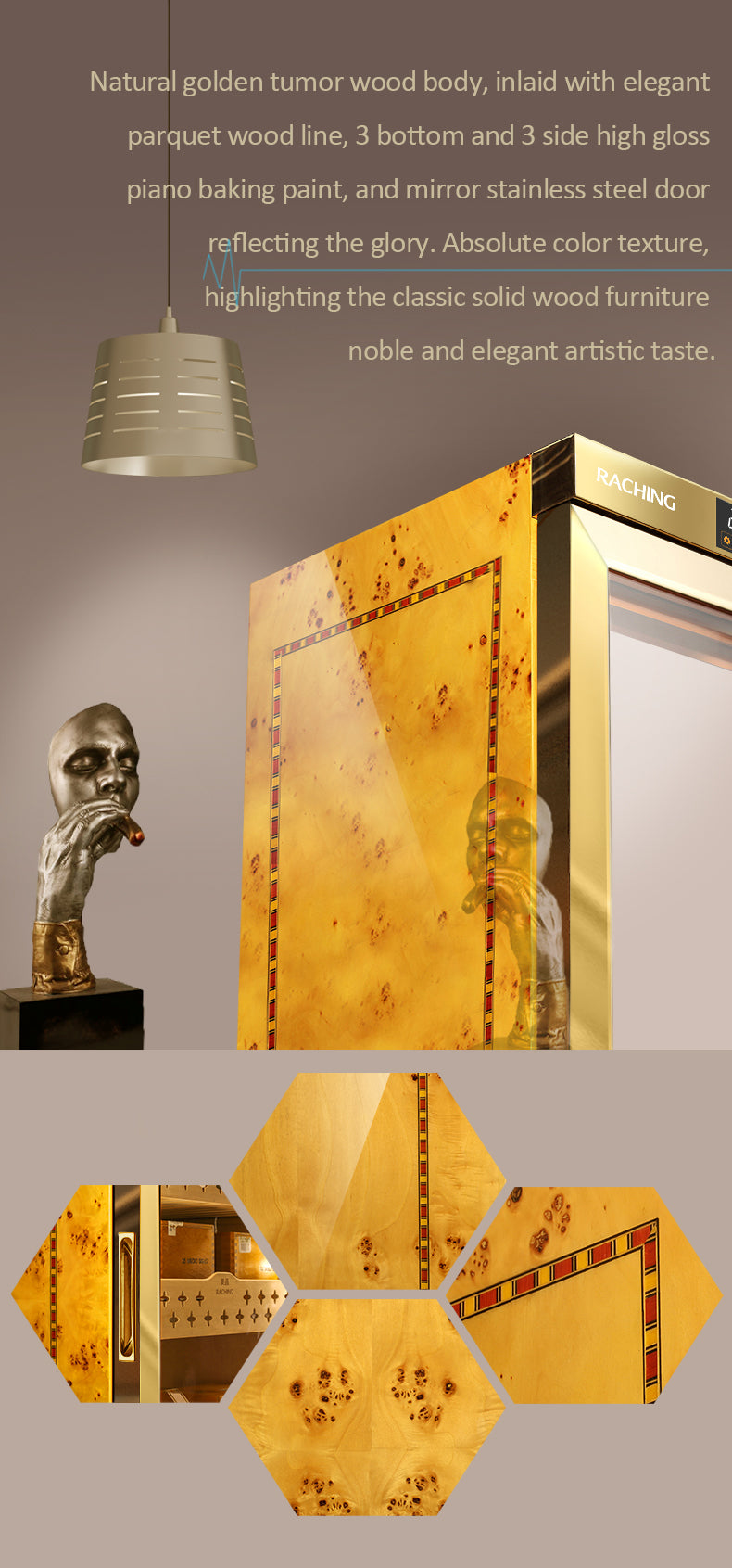 Dual system luxury humidor MON3800B