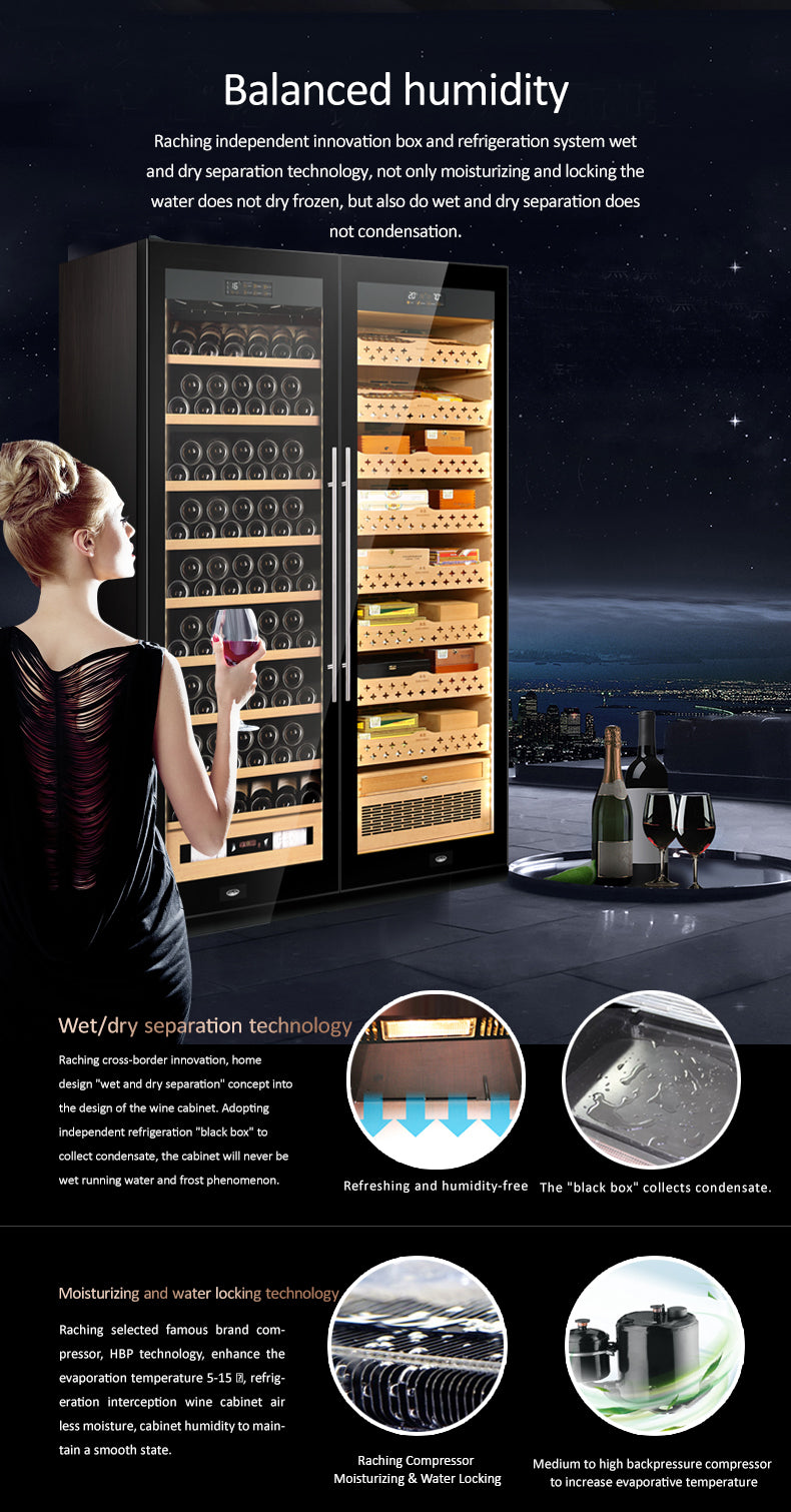 Wood wine cooler/cigar humidor SD800