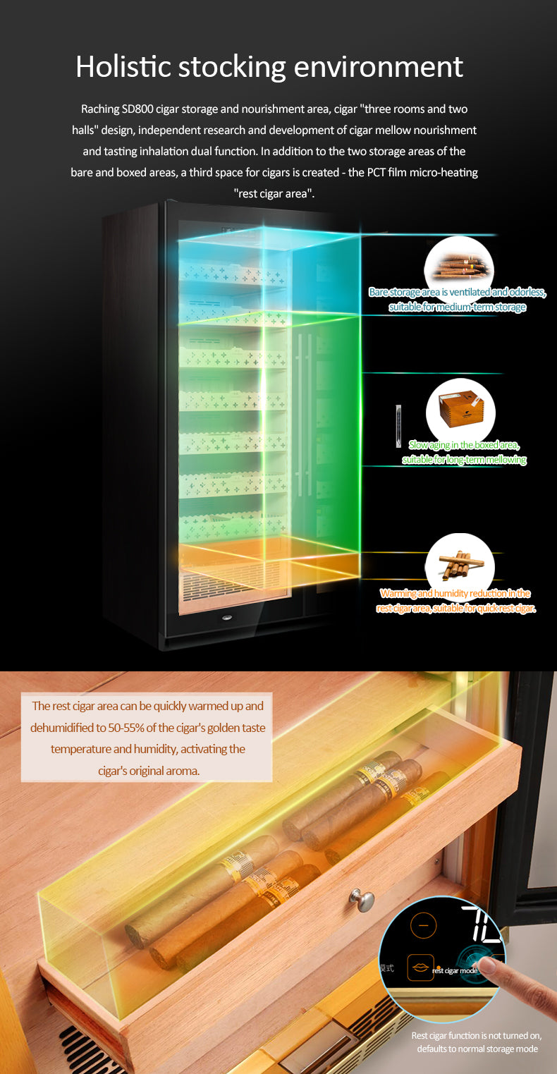 Wood wine cooler/cigar humidor SD800