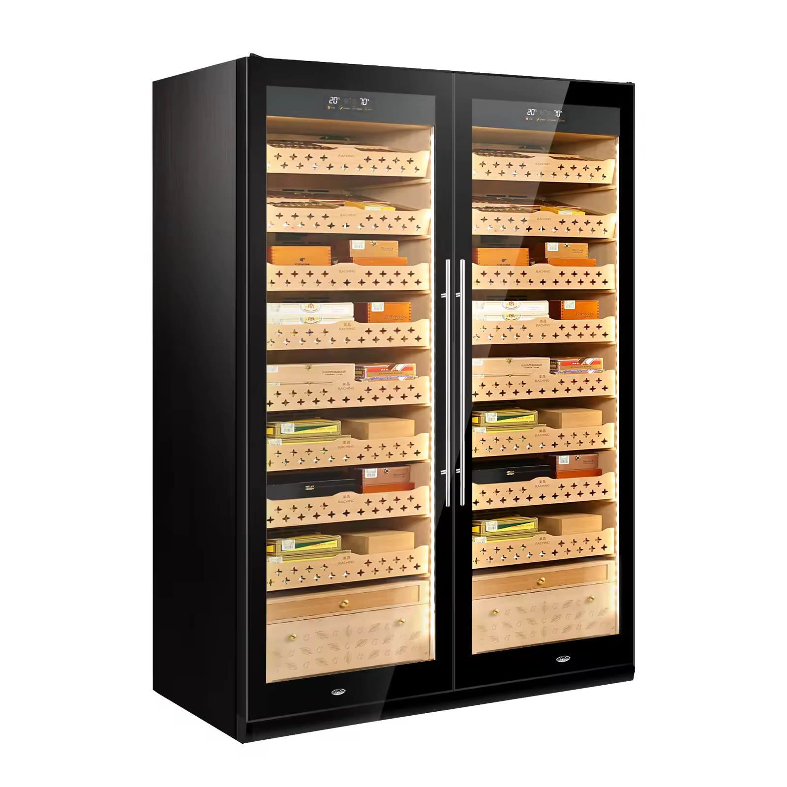 Wood double door humidor SD800