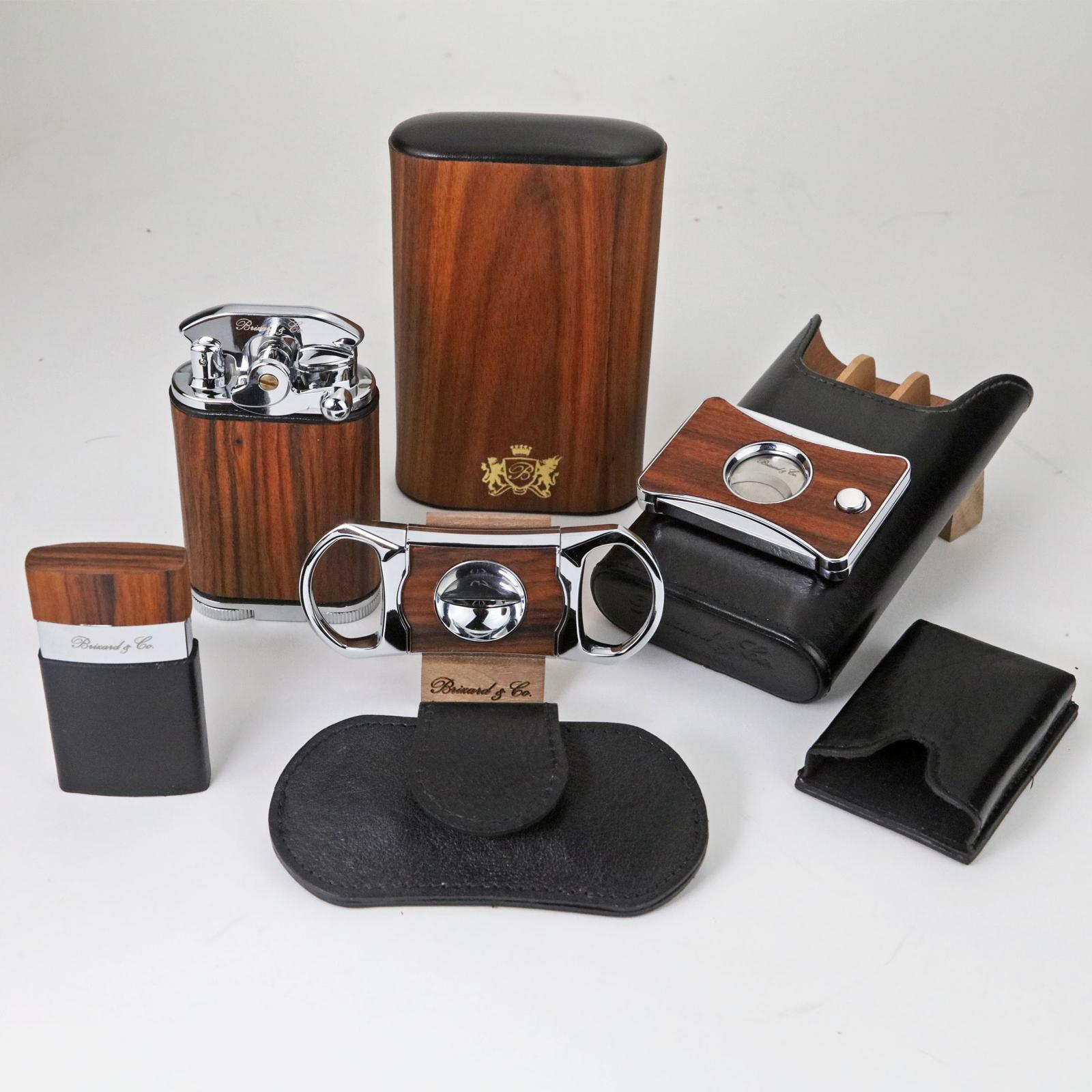 3 cigar Show Band Case - All wood/leather combinations