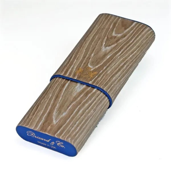 3 cigar Show Band Case - All wood/leather combinations