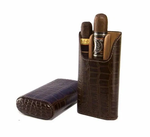 3 cigars Show Band Case - All leather options