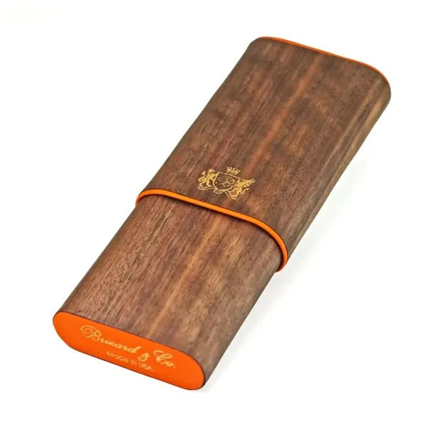 3 cigar Show Band Case - All wood/leather combinations