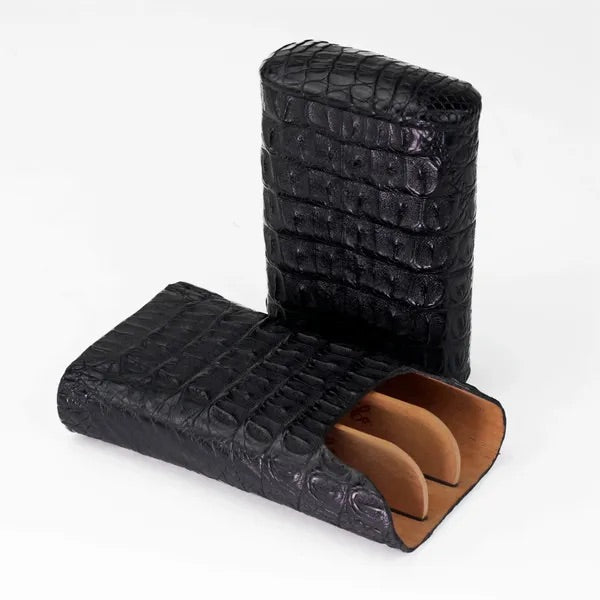 3 cigars Show Band Case - All leather options