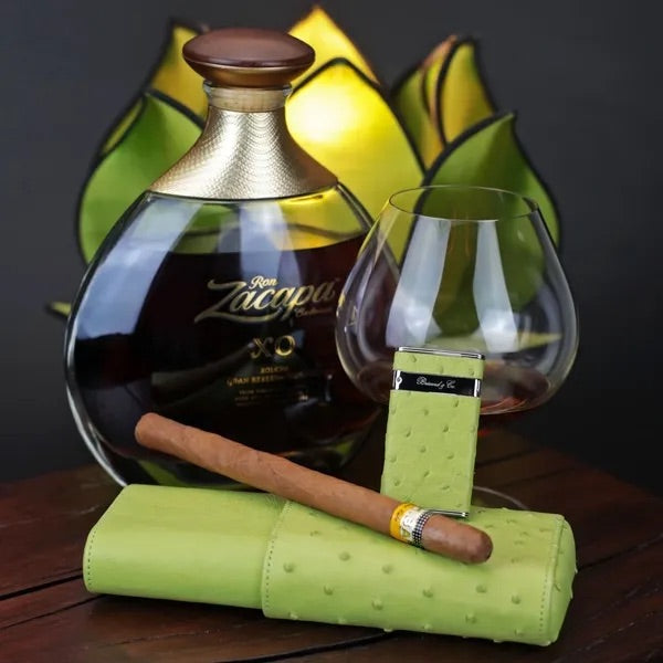 3 cigars Show Band Case - All leather options