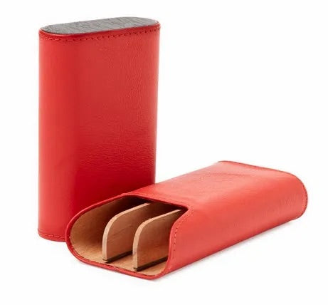 3 cigar Show Band Case - All wood/leather combinations