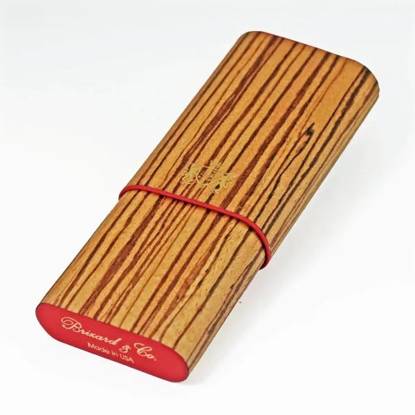 3 cigar Show Band Case - All wood/leather combinations