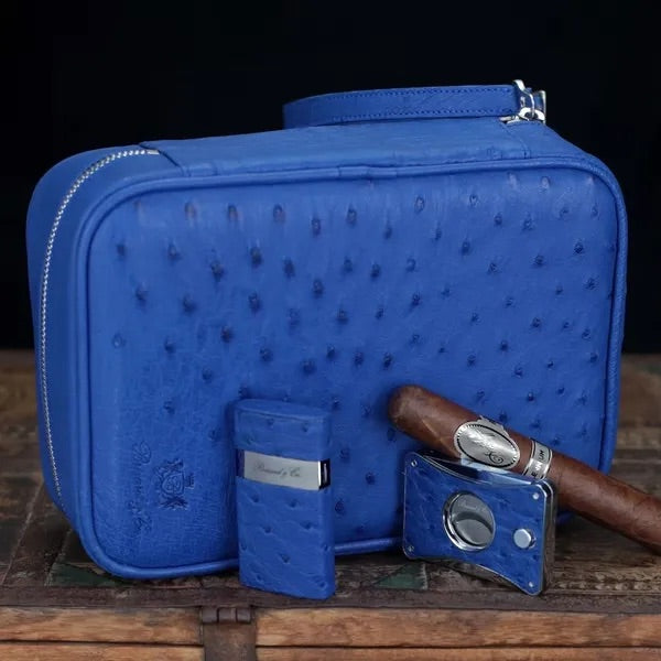 Havana Traveler - Blue Ostrich