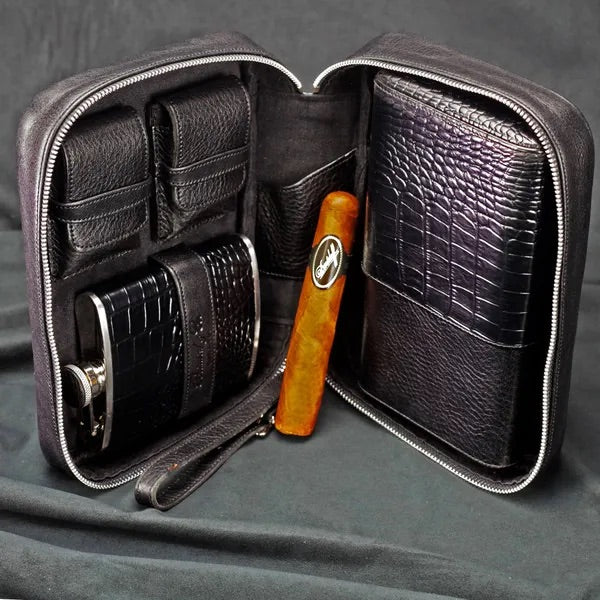 Havana Traveler - Croco Pattern Black