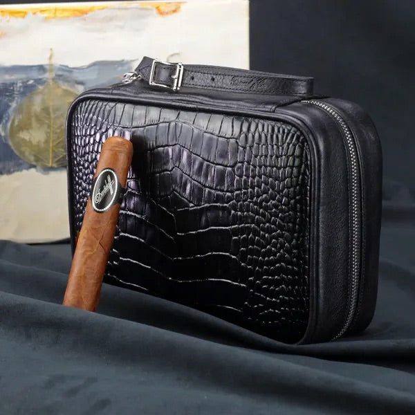 Havana Traveler - Croco Pattern Black